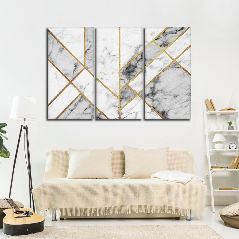 Marble Texture Geometric Abstract Wall Art