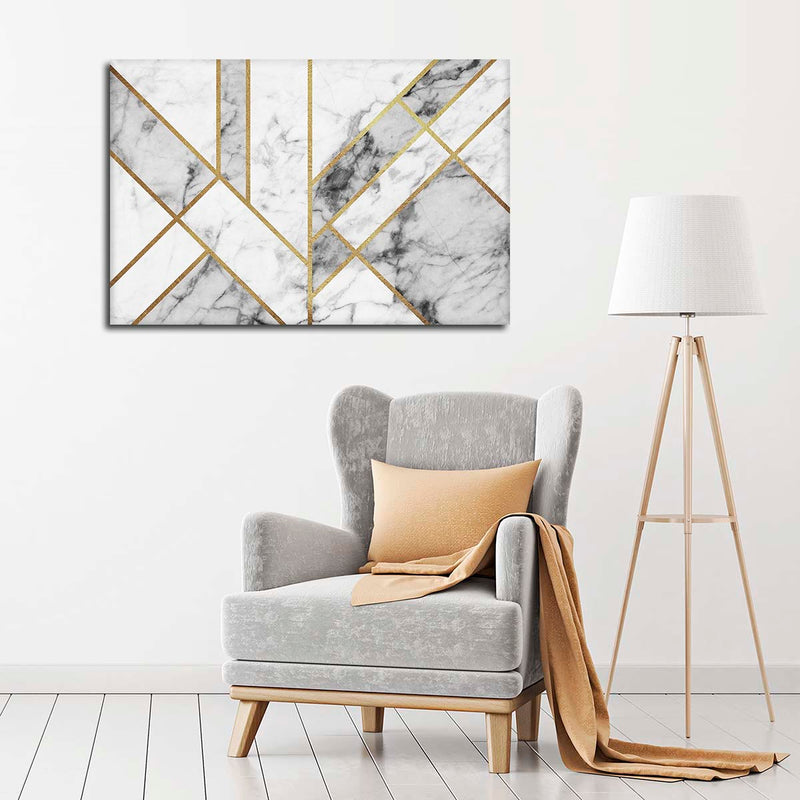 Marble Texture Geometric Abstract Wall Art