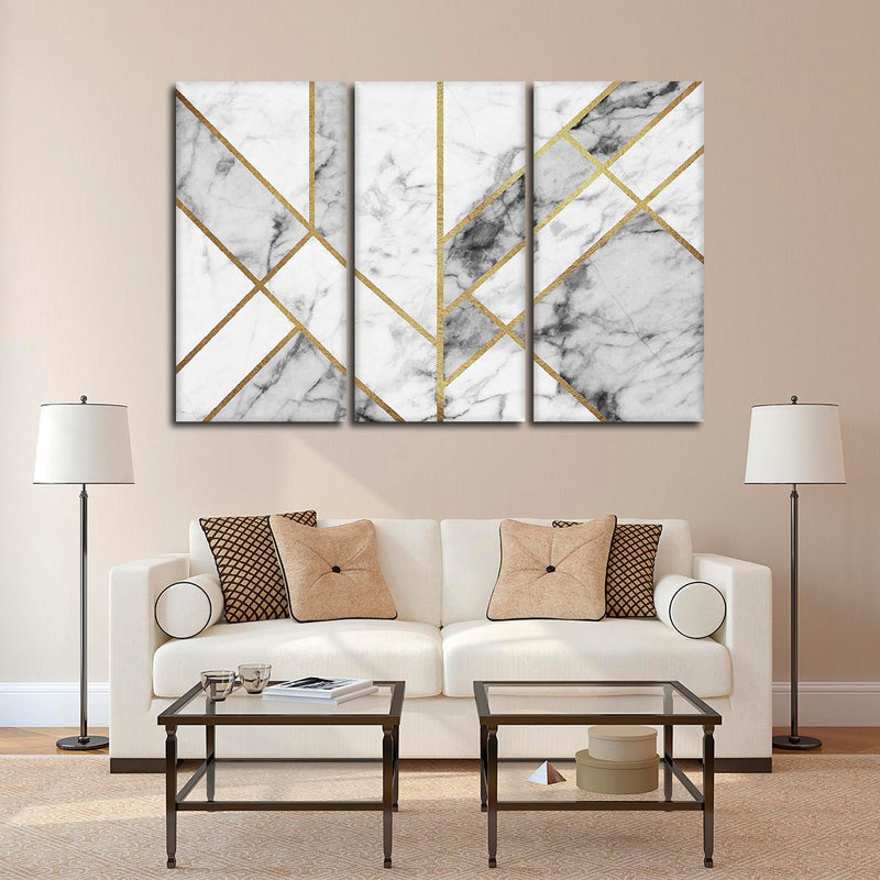 Marble Texture Geometric Abstract Wall Art