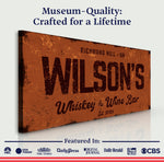 Whiskey And Wine Bar Sign II