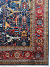 Hand-Knotted Afghani Bidjar Wool Rug – 9’x12’ – Intricate Geometric & Floral Motifs