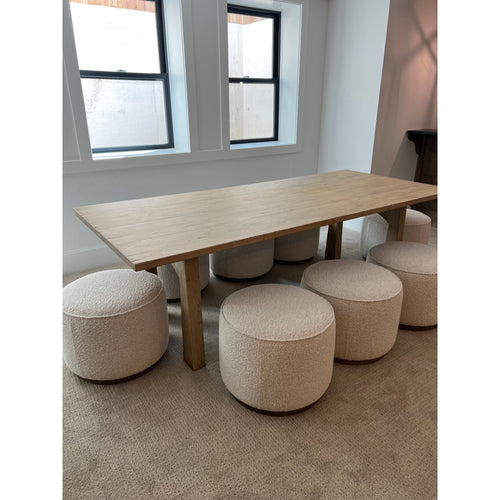 Clanton Aged Light Pine Dining Table | shipping 8/16/2025