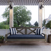 Breezy Acres Malvern Porch Swing Bed, 6 Ft Dark Walnut with Clearcoat