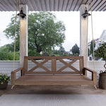 Breezy Acres Malvern Porch Swing Bed, 5 Ft Oak with Clearcoat