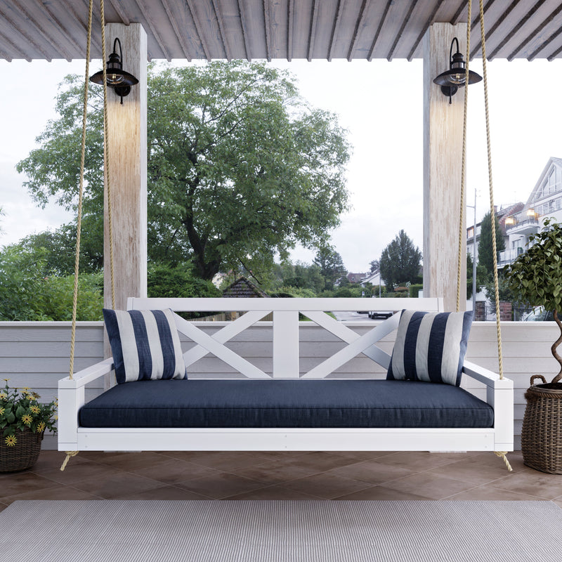 Breezy Acres Malvern Porch Swing Bed, 4 Ft White