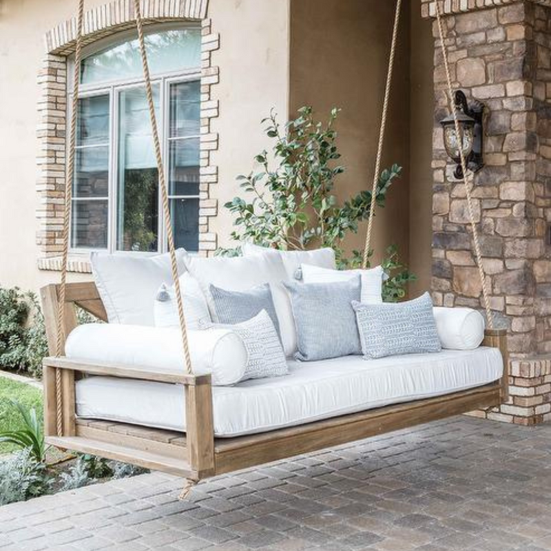 Breezy Acres Malvern Porch Swing Bed, 6 Ft Oak