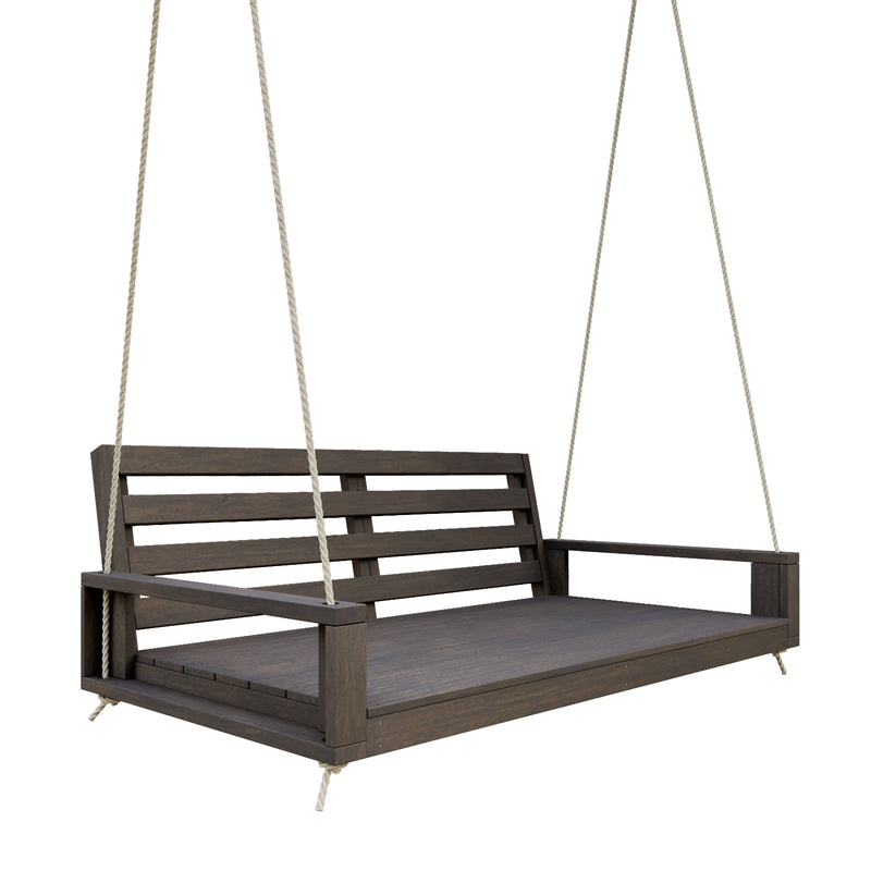 Breezy Acres Waterford Porch Swing Bed, Twin Dark Walnut