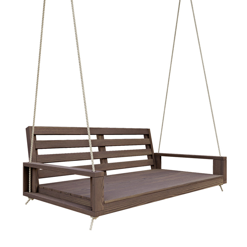 Breezy Acres Waterford Porch Swing Bed, 4 Ft Oak