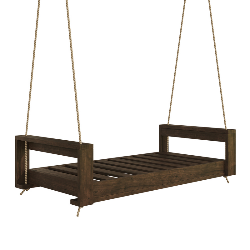 Breezy Acres Lancaster Daybed Swing Bed, Twin Dark Walnut with Clearcoat