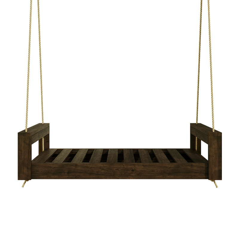 Breezy Acres Lancaster Daybed Swing Bed, 6 Ft Dark Walnut with Clearcoat