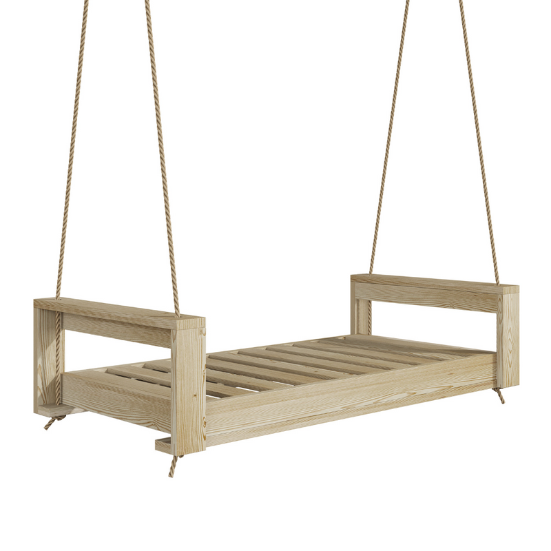 Breezy Acres Lancaster Daybed Swing Bed, 4 Ft Unfinished with Clearcoat