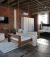 Breezy Acres Lancaster Daybed Swing Bed, Twin Oak with Clearcoat