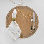 Pineapple napkin rings, olive, set of two