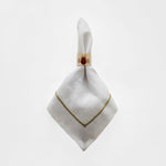 Sparkle bee napkin rings, ruby, set of two