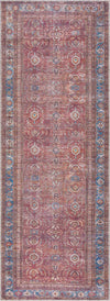 Rust Baki Tradional Washable Area Rug