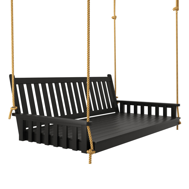 Keystone Amish Co. 4 Foot Franklin Porch Swing Bed, Black Paint