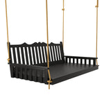 Keystone Amish Co. 6 Foot York Porch Swing Bed, Black Paint