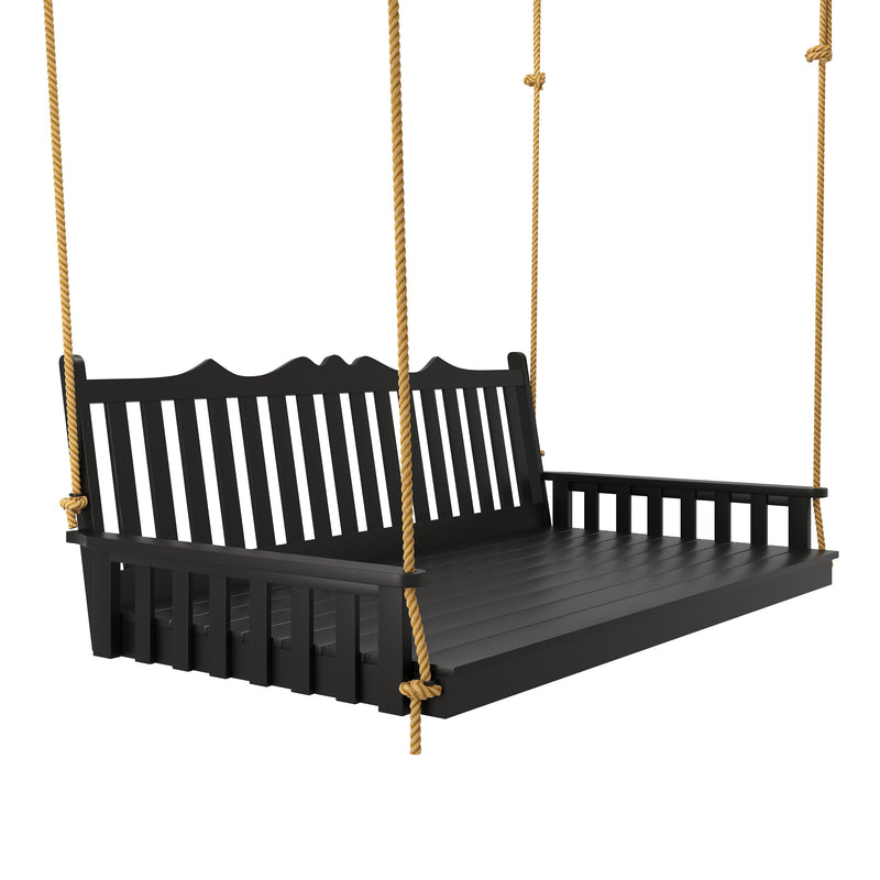 Keystone Amish Co. 6 Foot York Porch Swing Bed, Black Paint