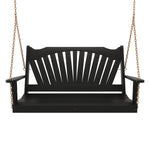 Keystone Amish Co. Sunburst Porch Swing, 5 Foot, Black