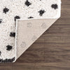 Chaia Dotted Black & White Plush Rug