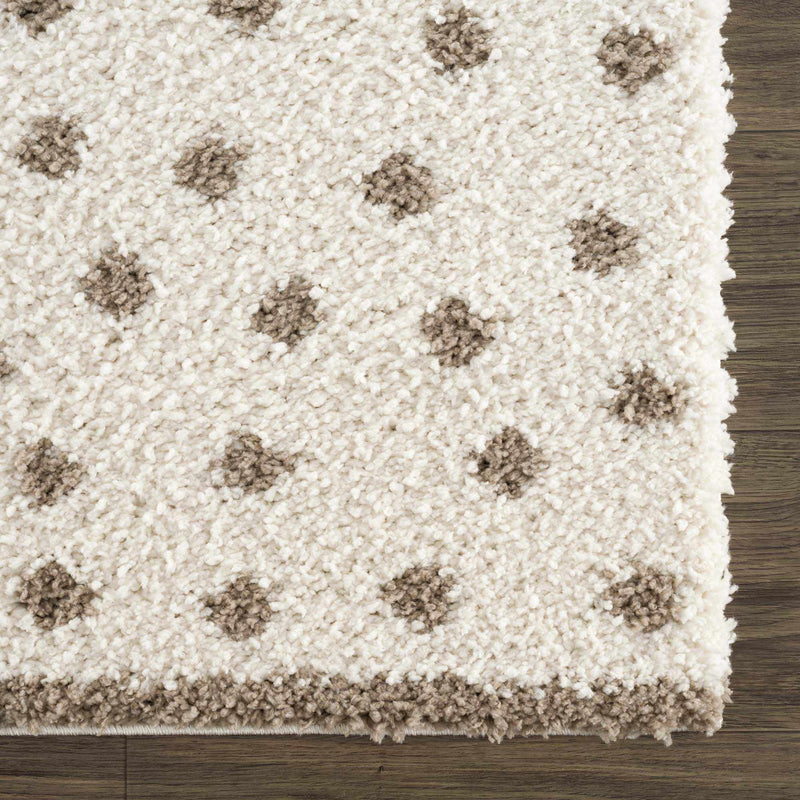 Chaia Dotted Cream & Brown Plush Rug