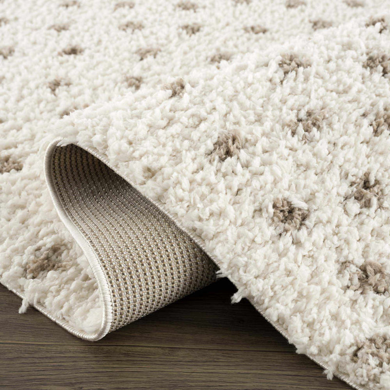 Chaia Dotted Cream & Brown Plush Rug