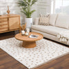 Chaia Dotted Cream & Brown Plush Rug