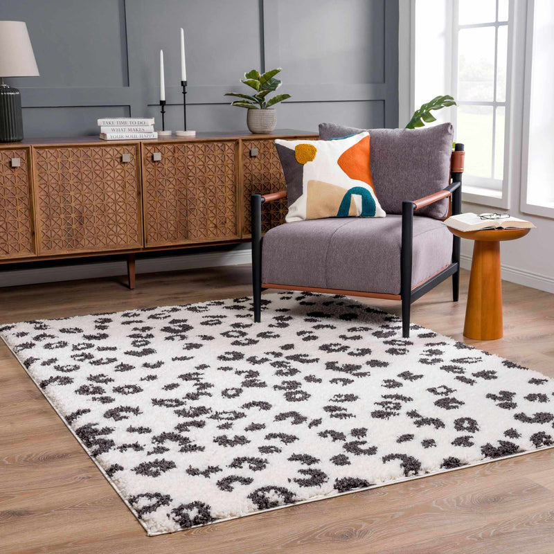 Zhen Black & White Area Rug