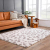 Zhen Pink & White Plush Rug