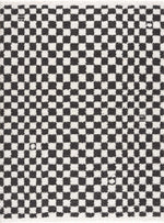 Kieu Black & White Checkered Area Rug