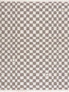 Kieu Taupe Checkered Area Rug