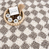 Kieu Taupe Checkered Area Rug