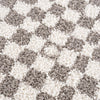 Kieu Taupe Checkered Area Rug