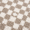 Kieu Light Gray & Taupe Checkered Area Rug