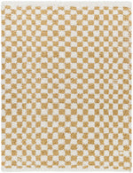 Kieu Yellow & White Checkered Area Rug