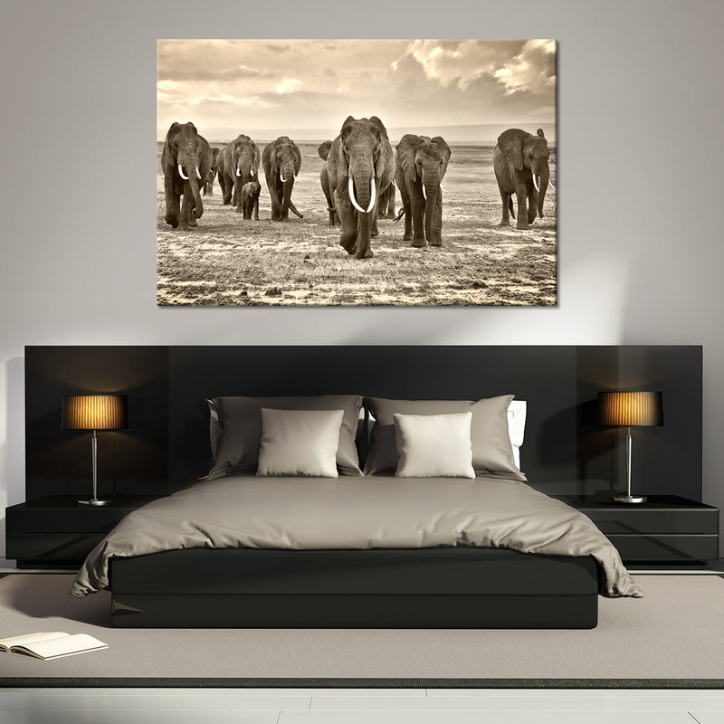 Herd Of Elephants Wall Art