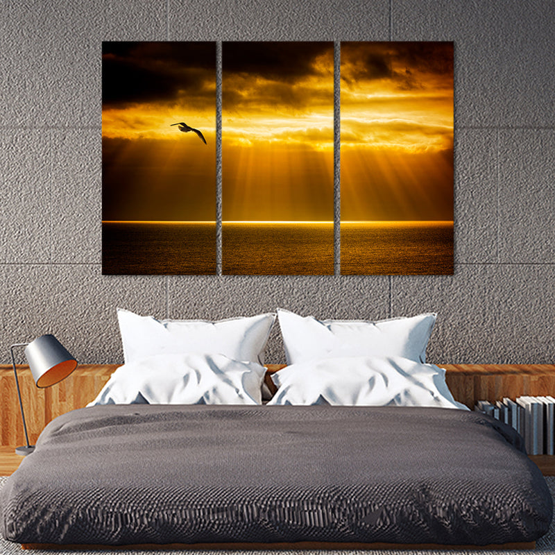 Golden Ocean Sky Wall Art