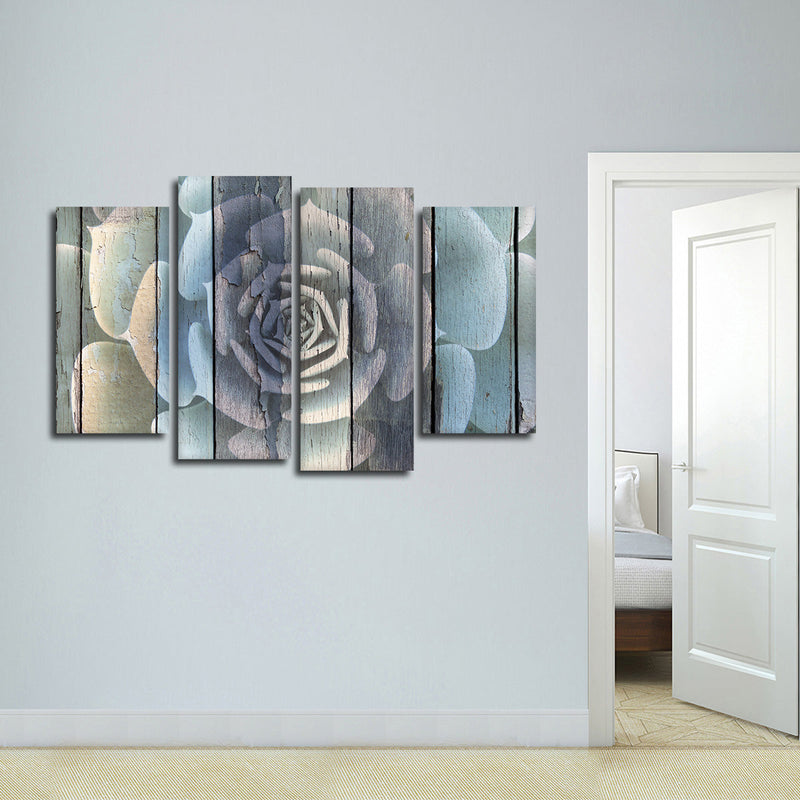 Rustic Blooming Succulent Wall Art
