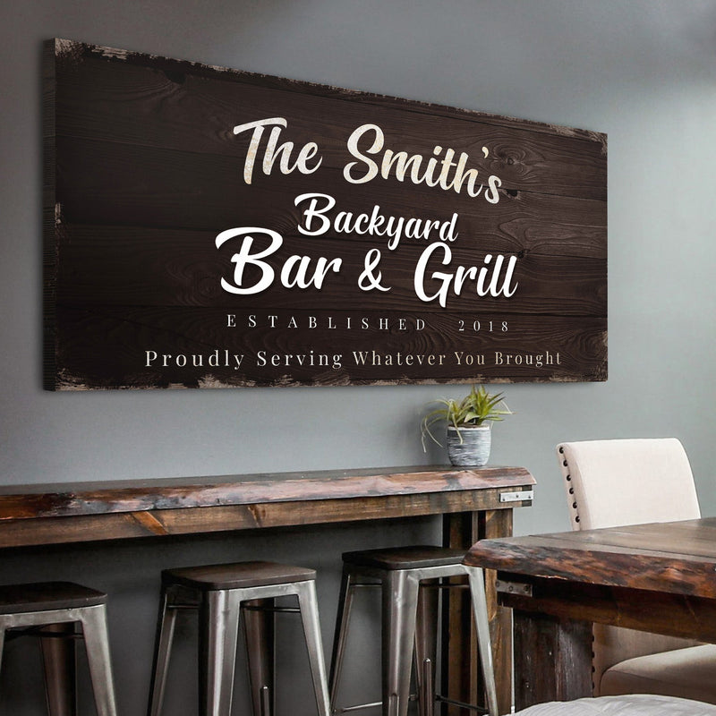 Backyard Bar & Grill Sign XV