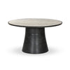 Balboa Veined White Marble Outdoor Dining Table 55" | shipping 7/27/2025