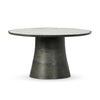 Balboa Veined White Marble Outdoor Dining Table 55" | shipping 7/27/2025
