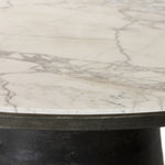 Balboa Veined White Marble Outdoor Dining Table 55" | shipping 7/27/2025