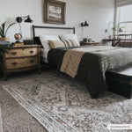 Barny Beige Washable Area Rug