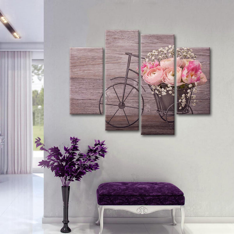 Ranunculus Bicycle Vase Wall Art