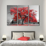 Red Tree Wall Art