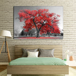 Red Tree Wall Art