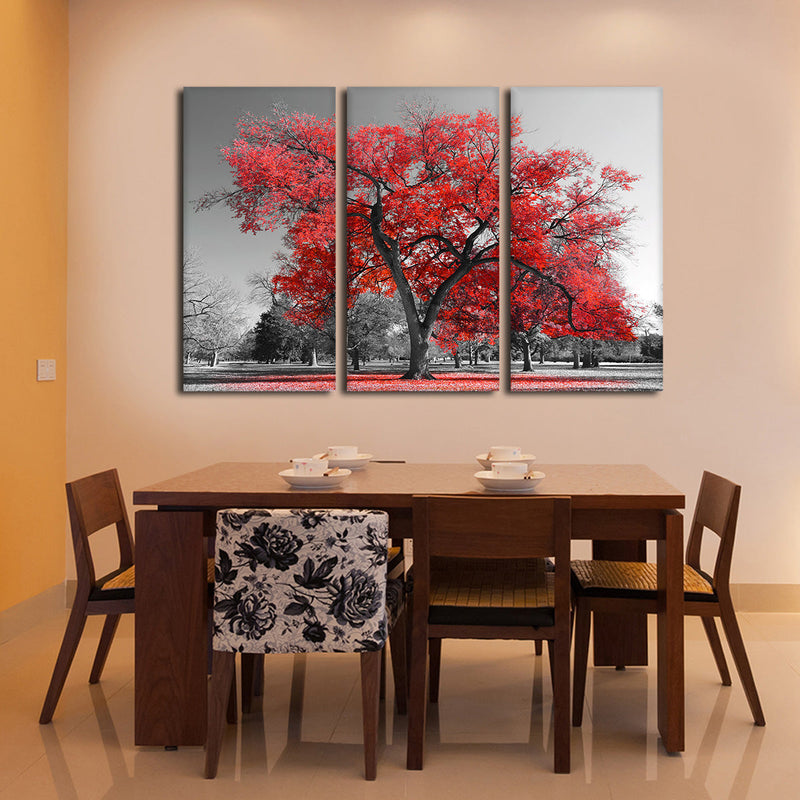 Red Tree Wall Art