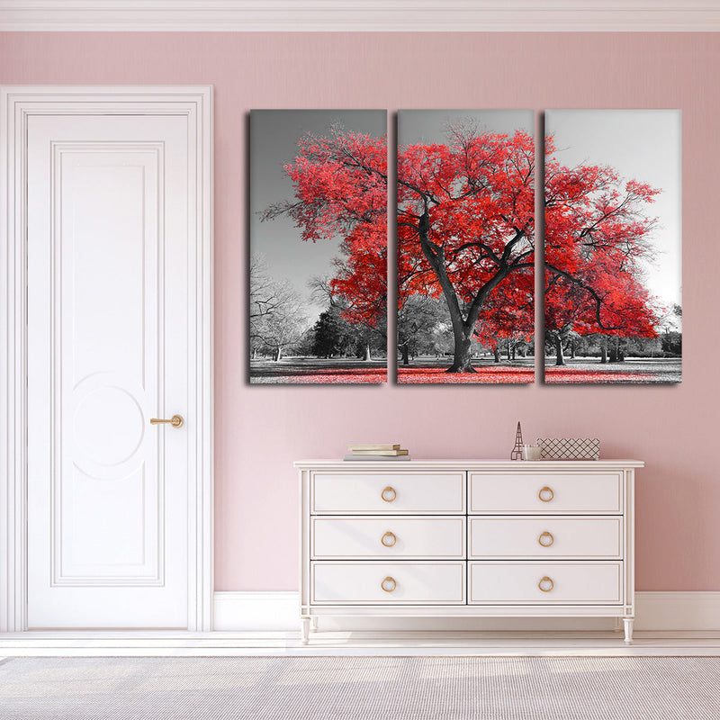 Red Tree Wall Art