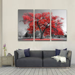 Red Tree Wall Art