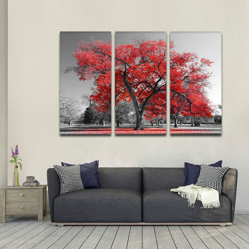 Red Tree Wall Art